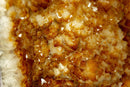 Citrine Crystal Geode with Flowers and Calcite, Deep Orange Citrine collective