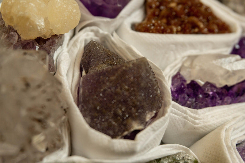 Amethyst Flat Box of Rare and Collectible Amethysts collective