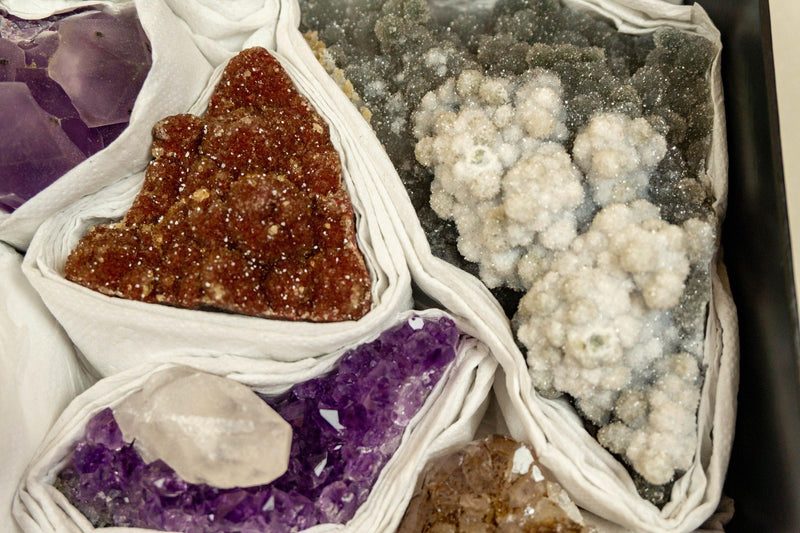 Amethyst Flat Box of Rare and Collectible Amethysts collective