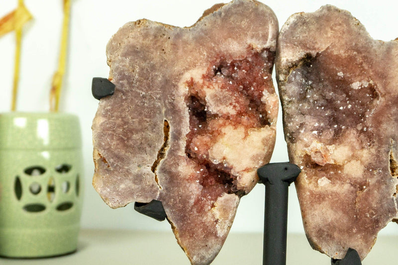 Pink Amethyst  Butterfly Wings Geode, Angel Wings collective