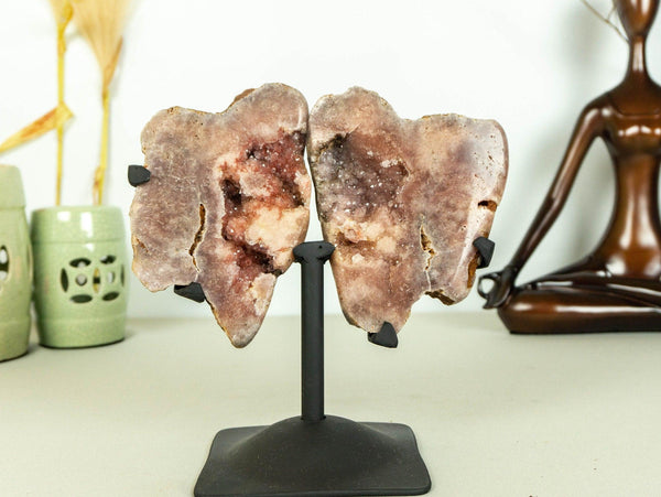 Pink Amethyst  Butterfly Wings Geode, Angel Wings collective