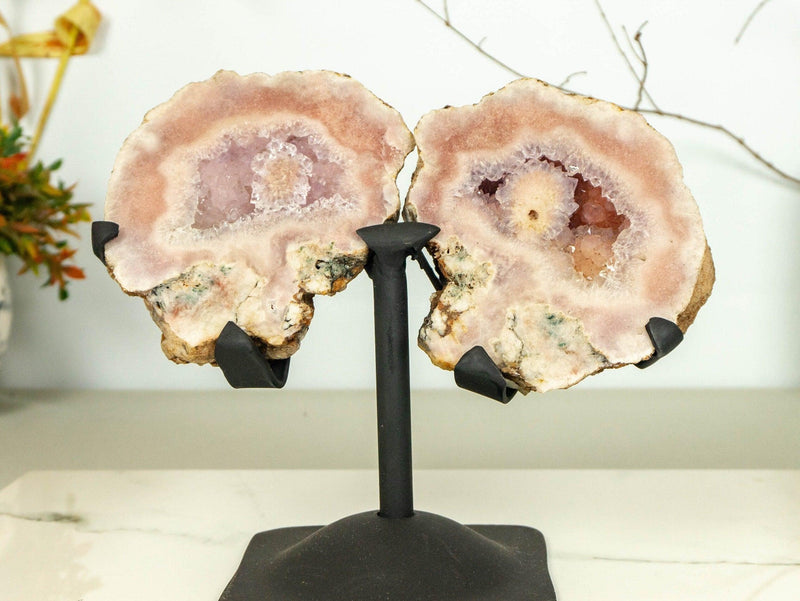 Small Pink Amethyst Geode Wings, Butterfly Angel Wings collective