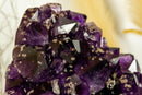 Deep Purple Amethyst Cluster with Cristobalite Inclusions, Aaa Quality collective