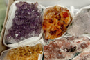 Amethyst, Citrine and Pink Amethyst Clusters Flat Box collective