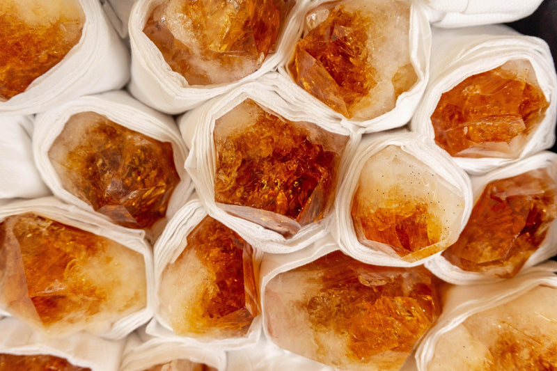 Wholesale Citrine Points Flat Box, Aa Quality collective