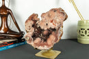 Aaa Pink Amethyst Geode with Red and Pink Amethyst Druzy, Rare collective