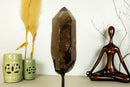 X Large Natural Dark Smoky Quartz on Stand, Raw, Aa Quality collective