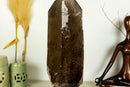 X Large Natural Dark Smoky Quartz on Stand, Raw, Aa Quality collective