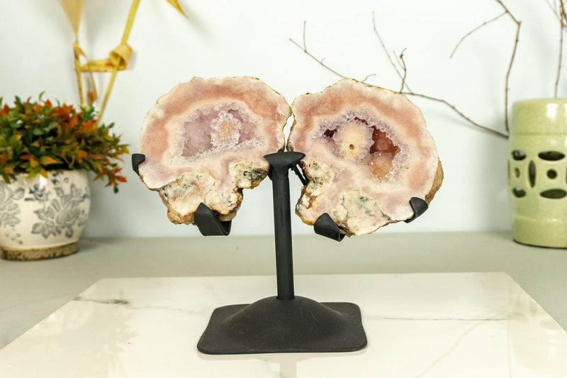 Small Pink Amethyst Geode Wings, Butterfly Angel Wings collective