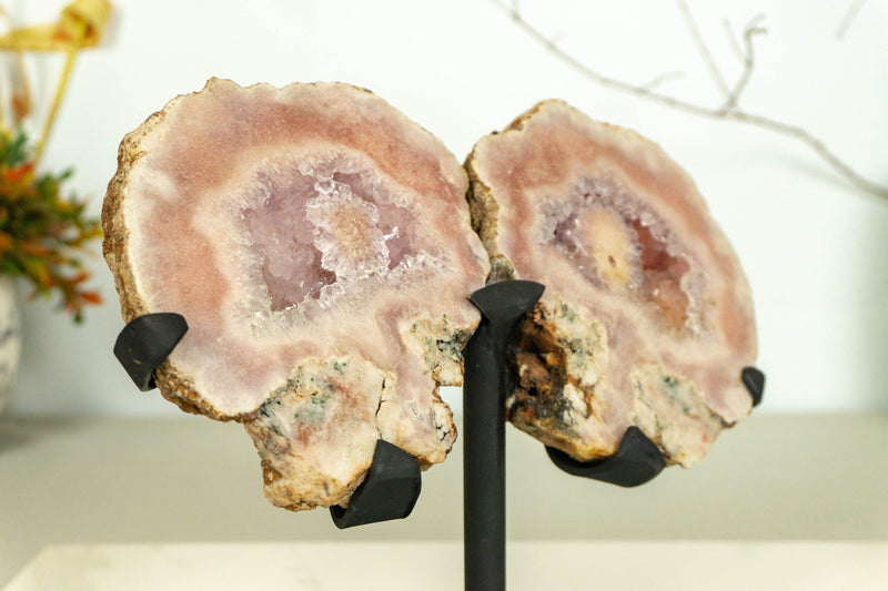 Small Pink Amethyst Geode Wings, Butterfly Angel Wings collective