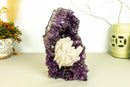 Amethyst Cluster, Deep Purple with Calcite Inclusions collective