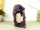 Amethyst Cluster, Deep Purple with Calcite Inclusions collective