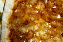 Citrine Crystal Geode with Flowers and Calcite, Deep Orange Citrine collective