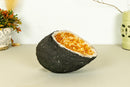 Small Citrine Crystal Geode with Stalactite Flowers, Deep Orange Citrine collective
