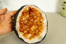 Small Citrine Crystal Geode with Stalactite Flowers, Deep Orange Citrine collective