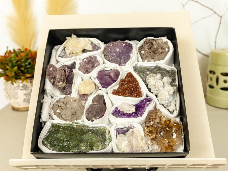Amethyst Flat Box of Rare and Collectible Amethysts collective