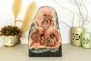 Pink Amethyst Geode with Pink Quartz Druzy, Rare Collector Grade collective