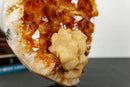 Deep Orange Citrine Cluster with Calcite and X Large Citrine Points, Aaa Grade collective