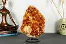 Deep Orange Citrine Cluster with Calcite and X Large Citrine Points, Aaa Grade collective