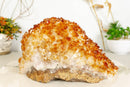 X Large Citrine Crystal Flower Stalactite, Deep Orange Color collective