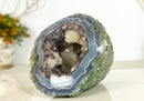 Gorgeous Purple Amethyst Geode - Small Banded Agate Geode w/ Amethyst Druzy - Natural Raw and Ethical 1.45 Kg - 3.20 lb collective