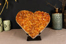 Large Citrine Heart with Deep Orange Color, AA Grade Quality collective