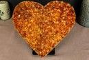 Large Citrine Heart with Deep Orange Color, AA Grade Quality collective