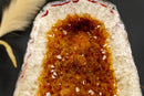 Orange Citrine Crystal Cathedral Geode with Calcite i_did
