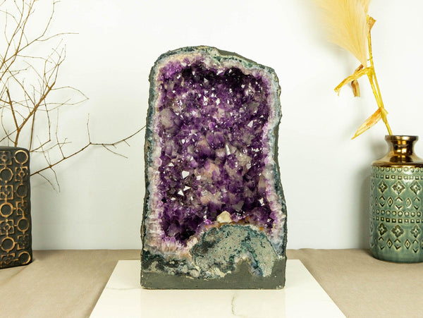 Amethyst Cathedral Geode, Deep Purple Aa Quality Amethyst collective