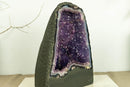 Deep Purple Amethyst Cathedral Geode with Banded Agate, Aa Grade collective