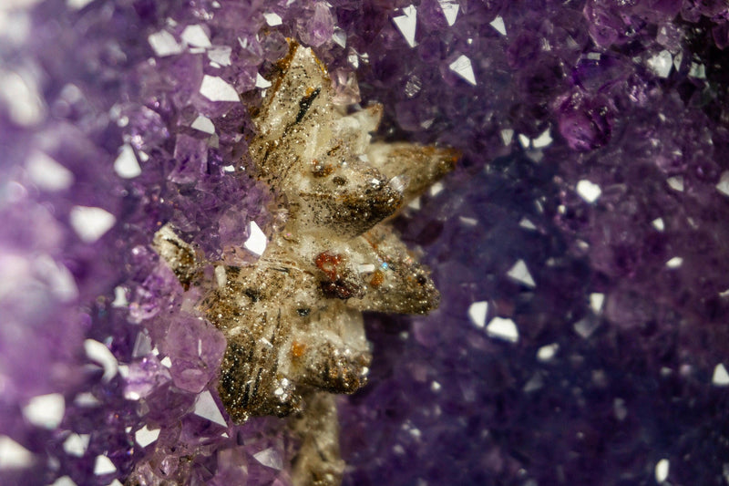 Deep Purple Amethyst Cathedral Geode with Banded Agate, Aa Grade collective