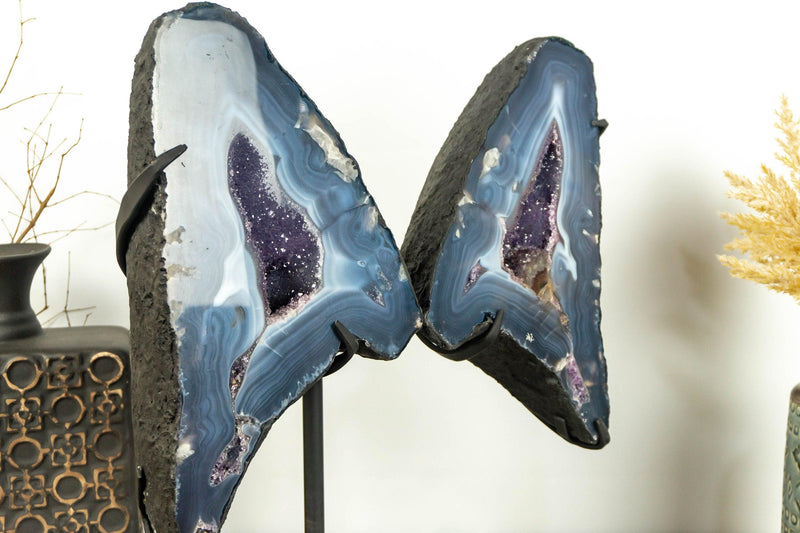 Lace Agate Butterfly Wings, Banded Agate Butterfly Geode i_did