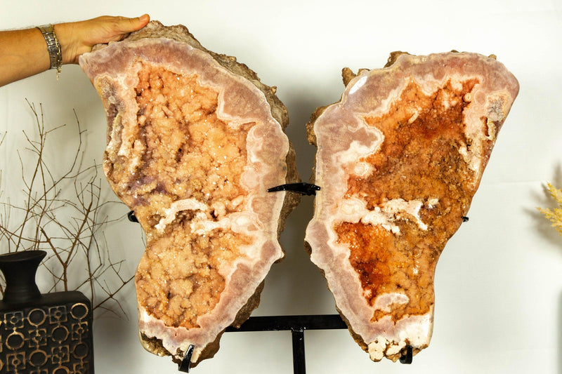 Pink Amethyst Geode Wings, Butterfly Angel Wings, Aaa Collector Grade collective