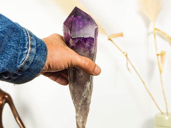 X-Large Bahia Amethyst Scepter with Phantoms, Dragon Tooth Amethyst i_did