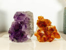 Set of Aaa Amethyst and Citrine Clusters with X Large Points collective