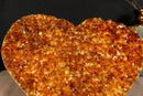 Large Citrine Heart with Deep Orange Color, AA Grade Quality collective