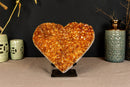 Large Citrine Heart with Deep Orange Color, AA Grade Quality collective