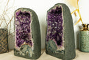 Pair of  Amethyst Cathedral Geodes, Deep Purple Aa Quality Amethysts collective