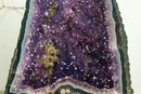 Deep Purple Amethyst Cathedral Geode with Banded Agate, Aa Grade collective