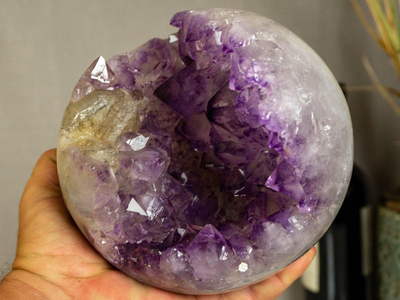 X Large Amethyst Sphere, Aaa Grade Deep Purple