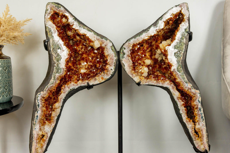 Citrine Geode Wings, Butterfly Angel Wings, Aaa Collector Grade i_did
