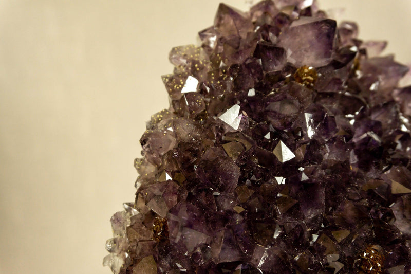Amethyst Flower Rosette Cluster with Calcite Inclusions, Collector Grade collective