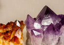 Set of Aaa Amethyst and Citrine Clusters with X Large Points collective