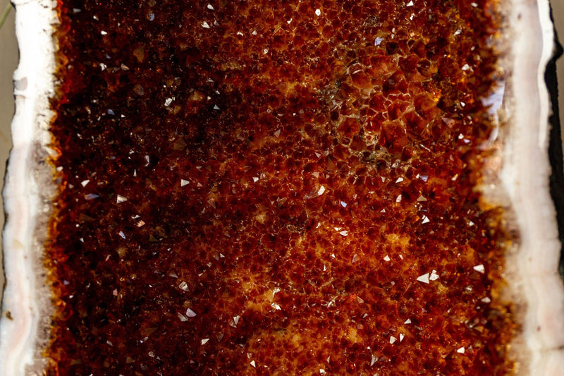 Deep Orange Citrine Crystal Cathedral Geode, Large i_did