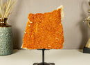 Deep Orange Citrine Cluster, High Quality with Galaxy Druzy Citrine Crystal collective