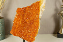 Deep Orange Citrine Cluster, High Quality with Galaxy Druzy Citrine Crystal collective