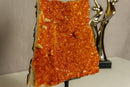 Deep Orange Citrine Cluster, High Quality with Galaxy Druzy Citrine Crystal collective