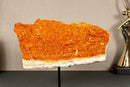 Deep Orange Citrine Cluster with Galaxy Druzy on Metal Stand collective