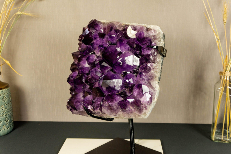 Amethyst Cluster with Extra Large and Deep Purple Amethyst Points, Aaa Quality collective