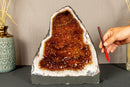 Citrine Cathedral Geode with Stalactite Flowers, Aaa Grade Orange Citrine i_did